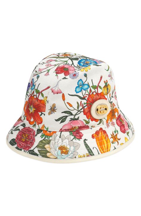 gucci floral bucket hat|who made Gucci bucket hat.